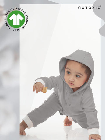 Cosmos OneSea Organic Hooded Romper with Rib