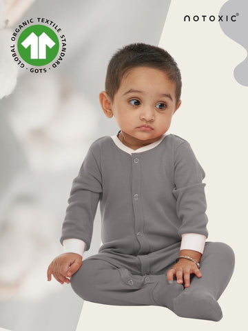 Cosmos OneSea Organic Rompers Button Down Footed