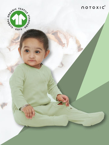 Herb OneSea Organic Kimono Footed Romper
