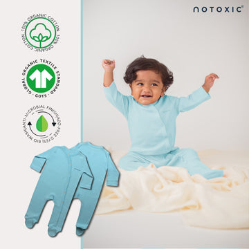 Water OneSea Organic Kimono Footed Romper