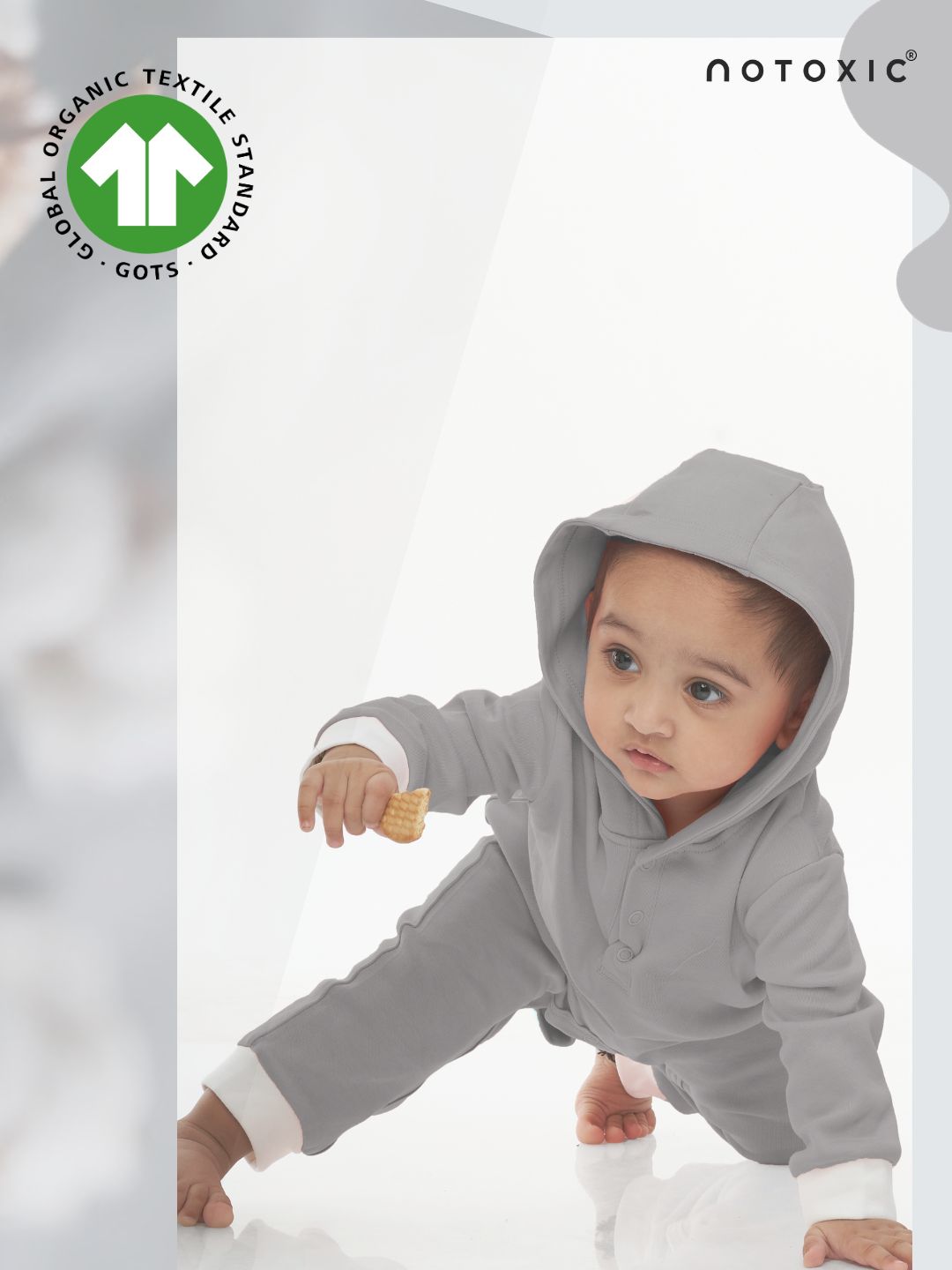 Cosmos OneSea Organic Hooded Romper with Rib
