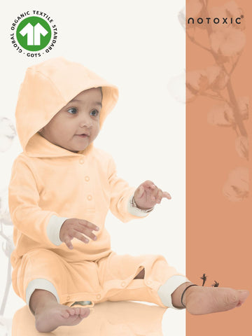Starfish OneSea Organic Hooded Romper with Rib