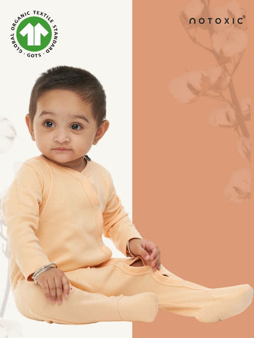 Starfish OneSea Organic Kimono Footed Romper