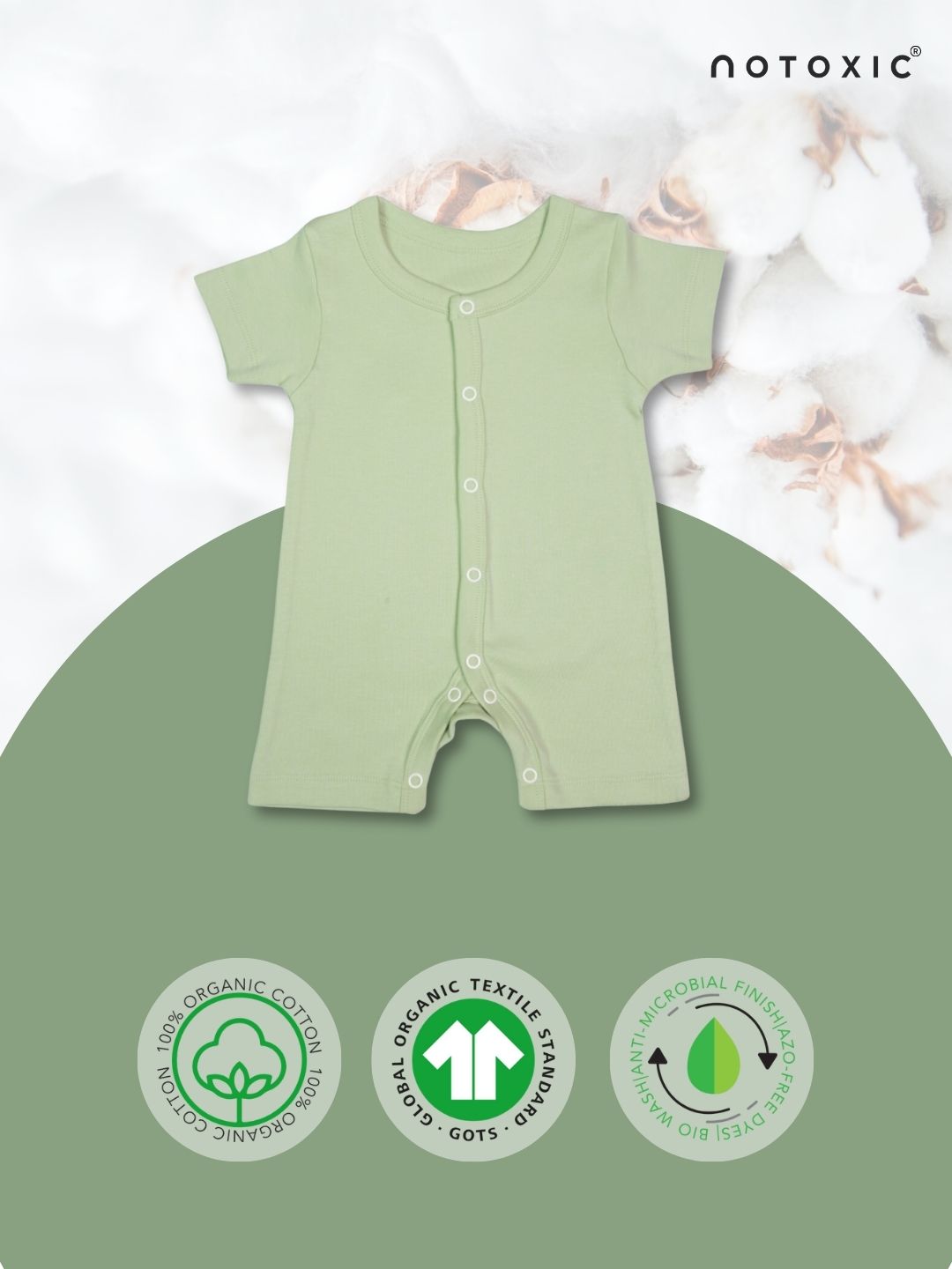 Herb OneSea Organic Button down Shorts Romper