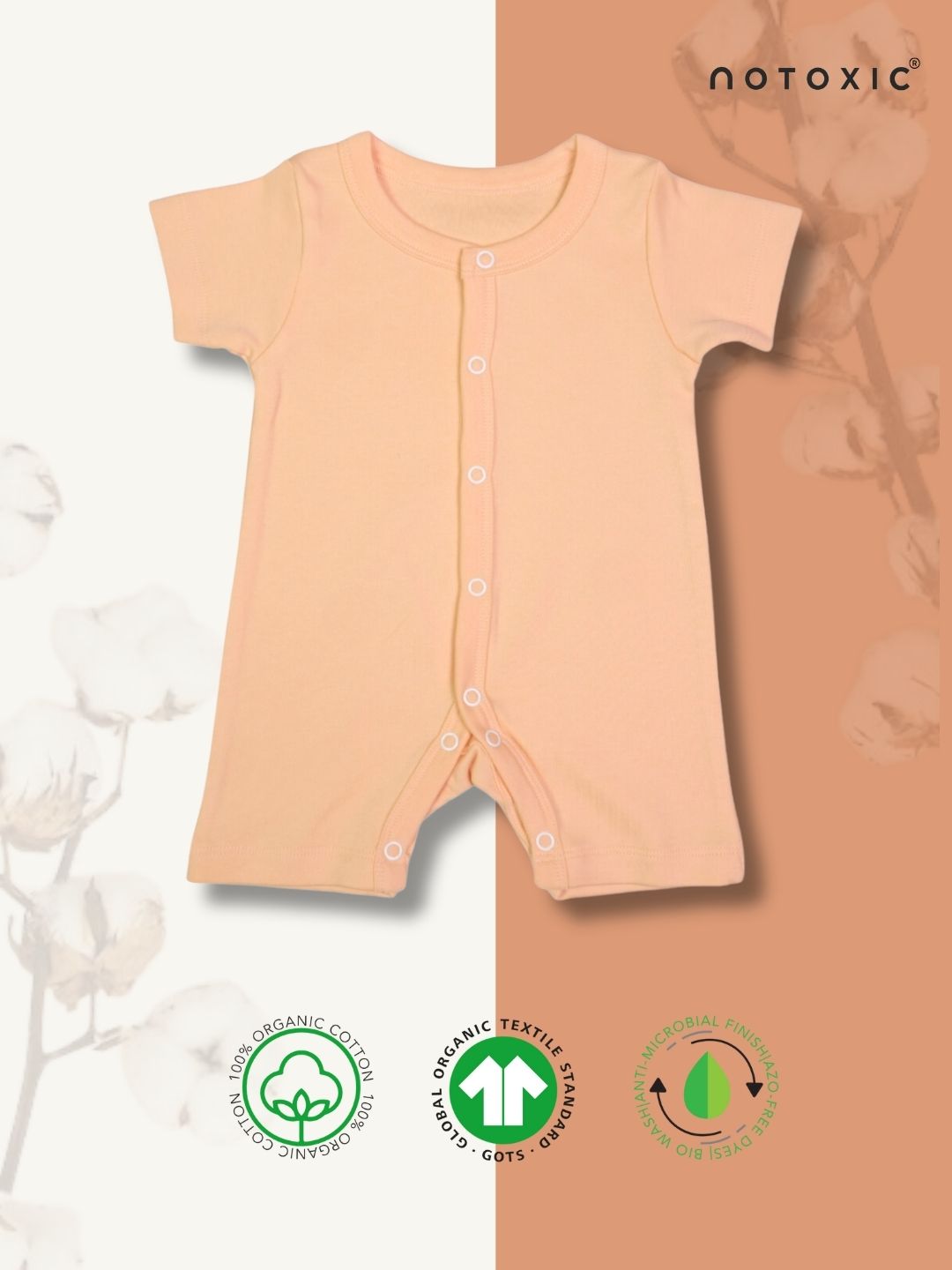 Starfish OneSea Organic Button down Shorts Romper