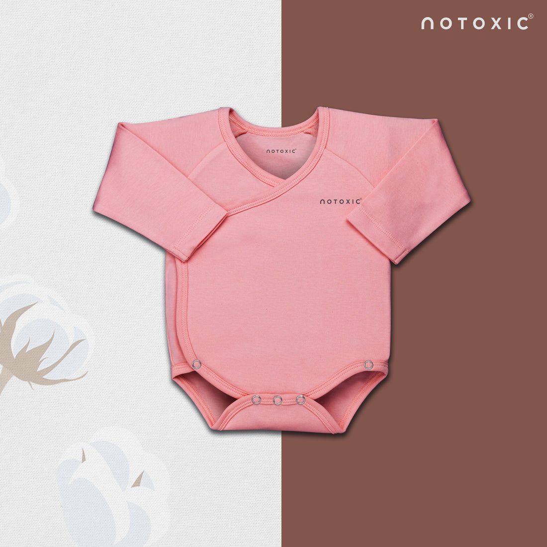 Flamingo OneSea Organic Kimono Bodysuit Full Sleeve