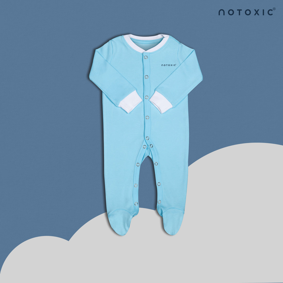 Water OneSea Organic Rompers Button Down Footed