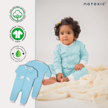 Water OneSea Organic Rompers Button Down with Rib