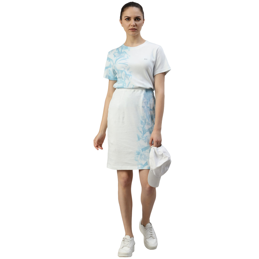 Dye Blue Crew Neck T-Shirt Half Sleeve