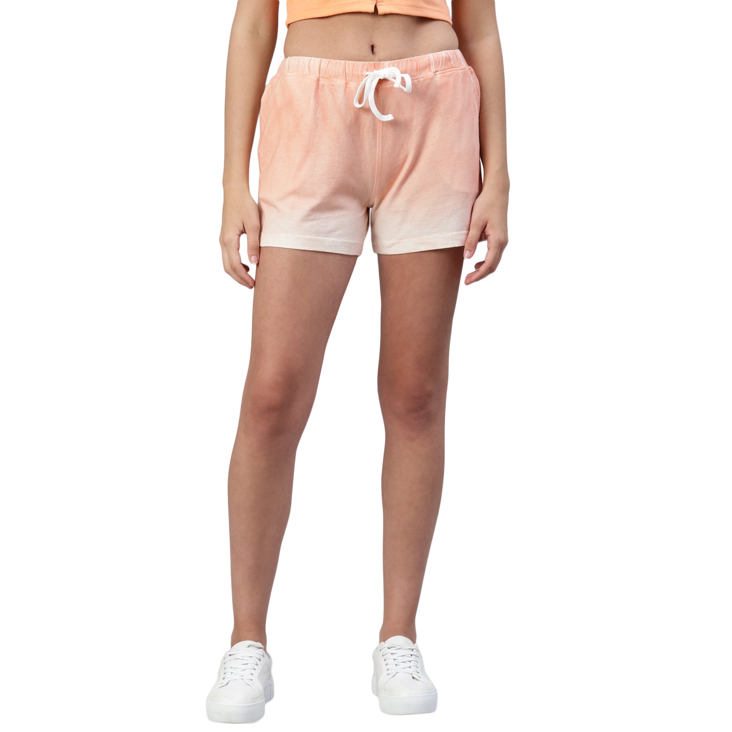 Dye Orange Thigh Shorts