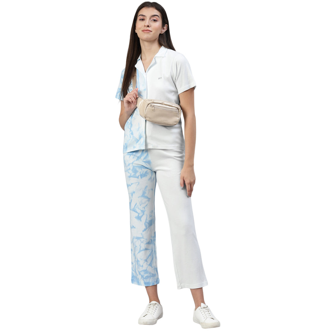 Dye Blue Wide Leg Pant