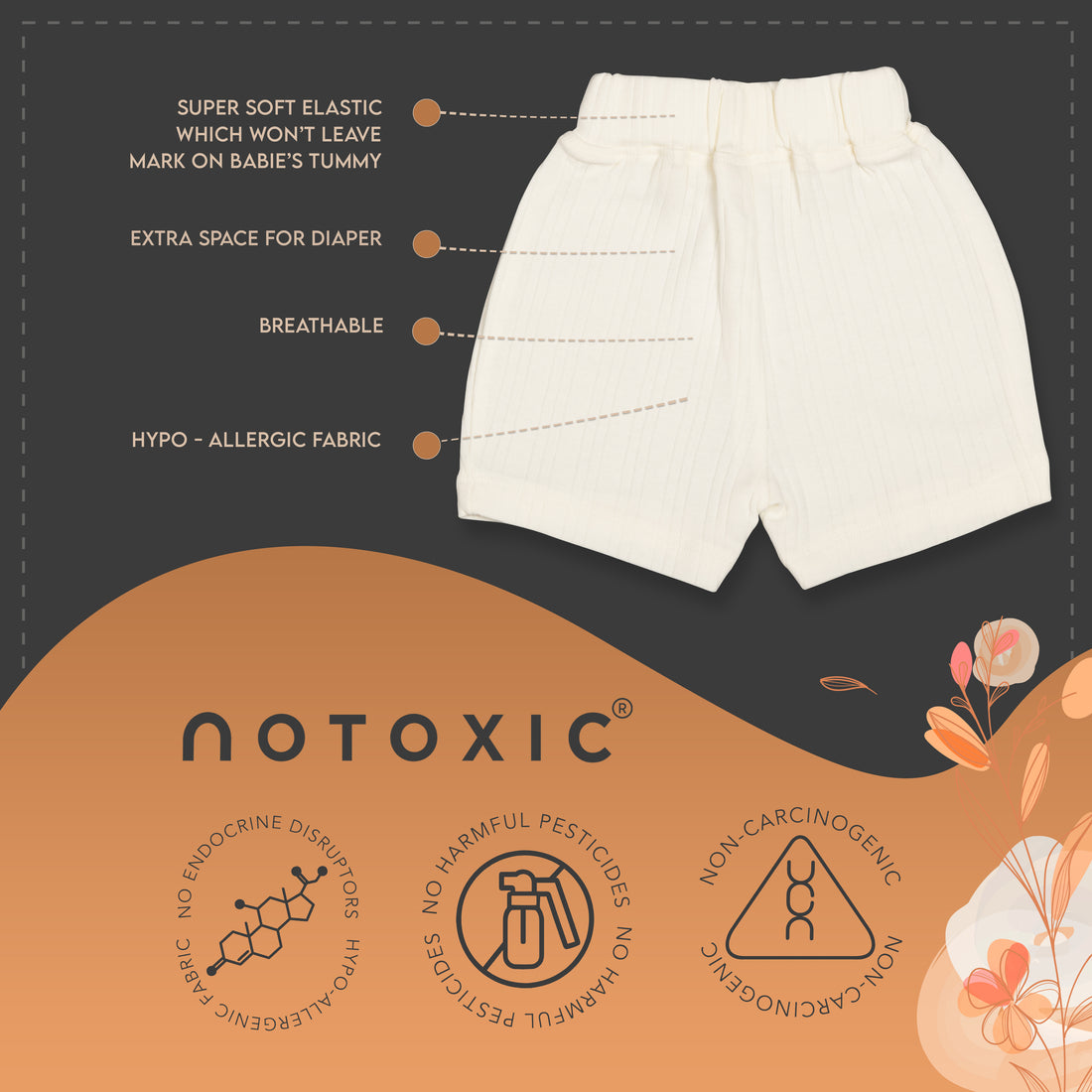 OneSea Organic Shorts Solid - Coconut Milk